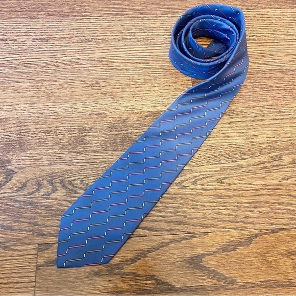 Pierre Cardin | Blue 100% Imported Silk Tie One Size - Picture 1 of 4